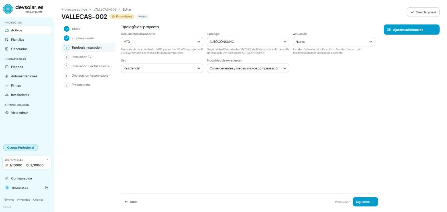 Paso 3, Tipología